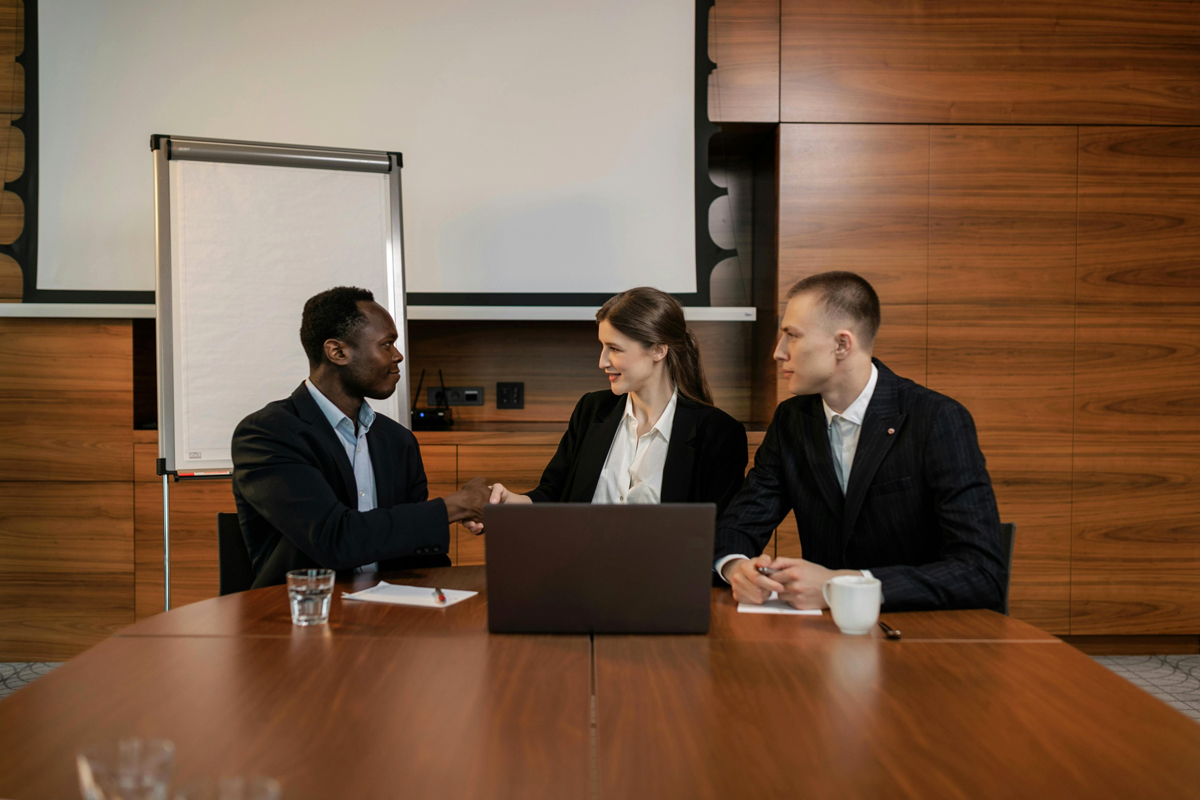 Réunion avec clients PME